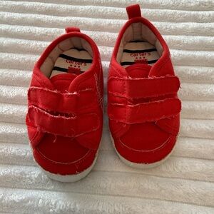 Carter's Red Kids Velcro Buckle Shoes